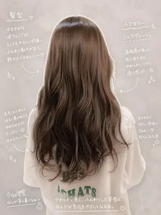 ロング カラー グレージュ×レイヤー 藤生 和宏のヘアスタイル