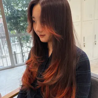 ロング カラー 🌈艶ハイトーン🌈 心を込めます🤝涼介のヘアスタイル