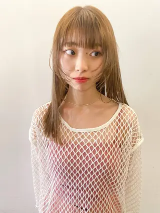 ミディアム カラー レイヤー/パーマ /ウルフ/nabeのヘアスタイル