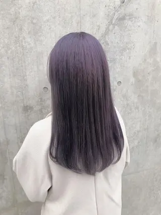 ロング カラー ヘアアレンジ メンズ キッズ 💟Chloe原宿店 🩶ハイトーンのヘアスタイル