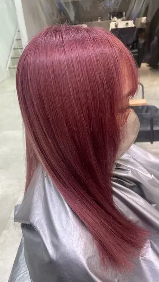 セミロング カラー 髪質改善ストレート 🌈似合わせカットのヘアスタイル