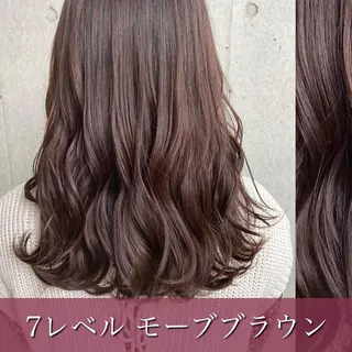 セミロング カラー モテ前髪 タゴメ シンヤのヘアスタイル