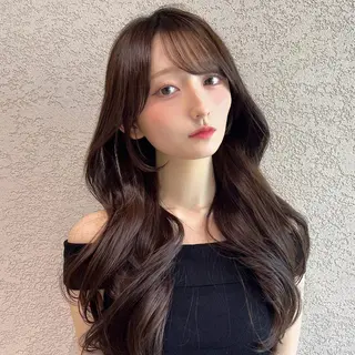 セミロング カラー レイヤー|縮毛矯正 |韓国ボブ|岡田洸太のヘアスタイル