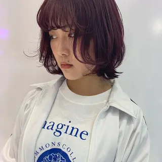 ミディアム カラー レイヤー/ブリーチ HIKARU ♡のヘアスタイル