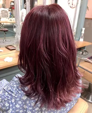 ミディアム カラー 似合わせ×透明感 カラー🤍MAOのヘアスタイル