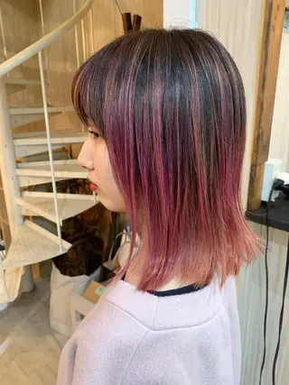 ミディアム カラー ヘアアレンジ nico【代表】 市川　拓也のヘアスタイル