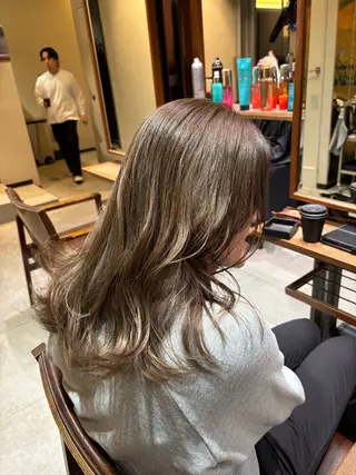 セミロング カラー 縮毛矯正/髪質改善 ルクア9F/小倉悠佑のヘアスタイル
