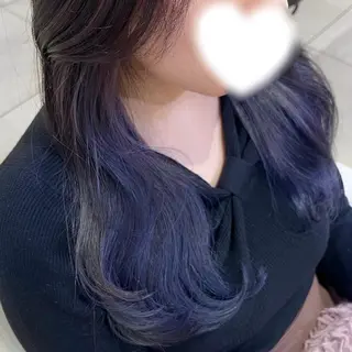 セミロング カラー ハイトーン×推し カラー💫Miyuのヘアスタイル
