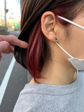 ショート カラー 暖色カラー🍊 せきゆうかのヘアスタイル