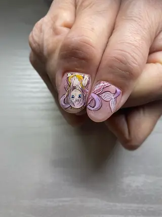 ショート カラー ネイル Nailsalon Calmeのネイルデザイン