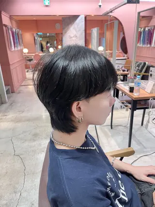 ショート カラー パーマ メンズ 大阪韓国メンズ特化 LUNAのヘアスタイル
