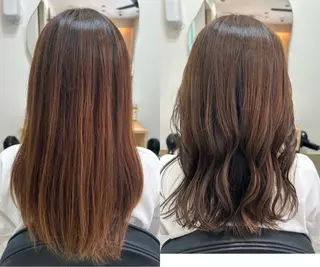 セミロング カラー TELAHAIR岡野 春奈のヘアスタイル