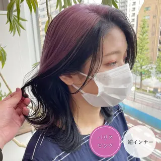 ミディアム カラー アンブレラカラー💫 フェイスフレーミングのヘアスタイル