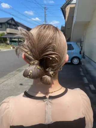 ヘアアレンジ hair make echo滿木あい花のヘアスタイル