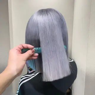ミディアム カラー ✨ブリーチ支持No1 複雑履歴修正/舘岡のヘアスタイル