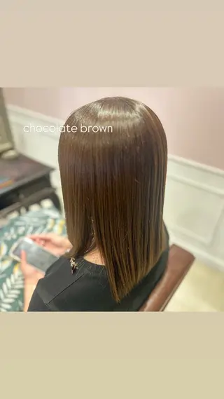 セミロング 暖色カラー｜艶髪｜ 🥨AIKA🥨のヘアスタイル