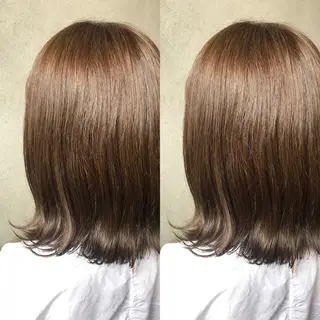ミディアム カラー 小栗 麻衣のヘアスタイル