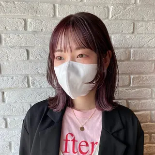 ミディアム カラー 🍑暖色／レイヤー／ 真希🎀のヘアスタイル