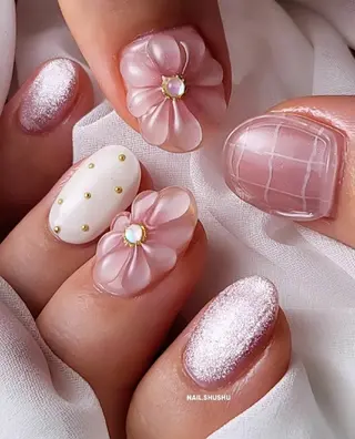 ネイル 3dパーツ/流行り 👧shushu❤️のネイルデザイン