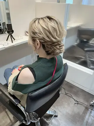 ミディアム ヘアアレンジ ヘアアレンジ/ カラー/hazukiのヘアスタイル