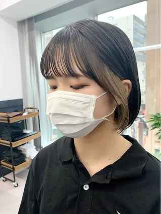 セミロング カラー パーマ ヘアアレンジ メンズ キッズ ネイル マツエク・マツパ アイブロウ レイヤーカット 🌿透け感カラーのヘアスタイル