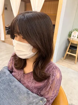 ミディアム 🌷レイヤー縮毛/ 艶カラー/ami🌷のヘアスタイル