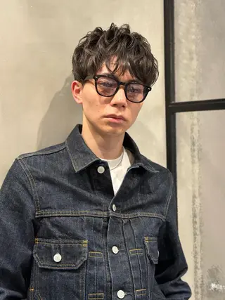 ショート パーマ 池袋センターパート No.1 裕大のヘアスタイル