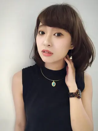 ショート カラー パーマ 松川 智行のヘアスタイル