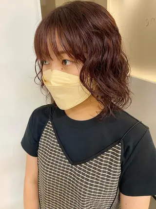 ミディアム カラー 加藤 真由のヘアスタイル