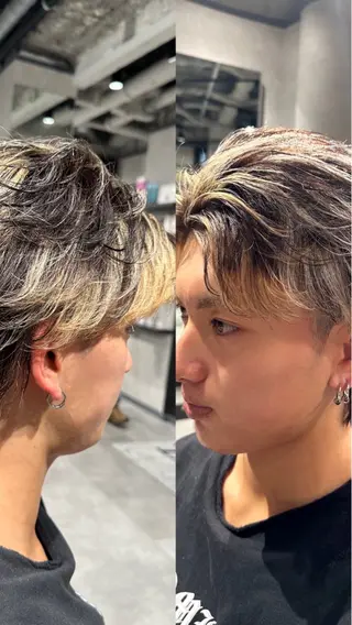 ショート カラー ヘアアレンジ メンズ メンズヘア静岡 ✂︎Ryuheiのヘアスタイル