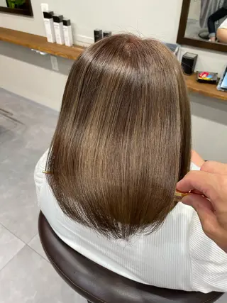ショート 縮毛矯正、髪質改善／ 松田 龍之介のヘアスタイル