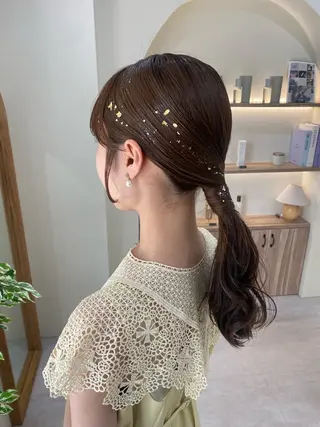 ヘアアレンジ 髪質改善/艶カラー 🎀レイヤーカットのヘアスタイル
