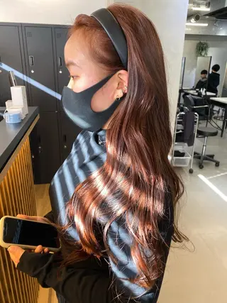 ロング カラー ヘアアレンジ 透け感たっぷり柔らか 梨花子🌼のヘアスタイル