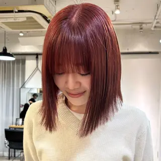 ミディアム 盛れる透明感カラー・ momokaのヘアスタイル