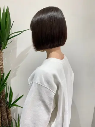 ミディアム タッセルボブ× 美髪・髪質改善のヘアスタイル