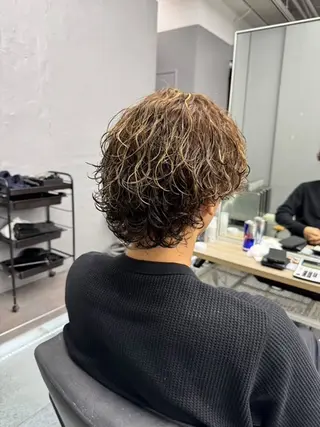 カラー パーマ メンズ メンズパーマ特化 ふうきのヘアスタイル