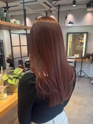 ロング カラー 暖色カラー🤎Red Neo meiのヘアスタイル