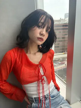ミディアム カットモデル募集 島崎　凌のヘアスタイル