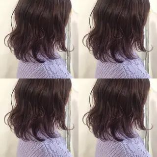 ミディアム カラー 小栗 麻衣のヘアスタイル