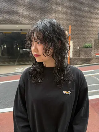 ミディアム パーマ パーマ/ボブ /レイヤー チヒロのヘアスタイル