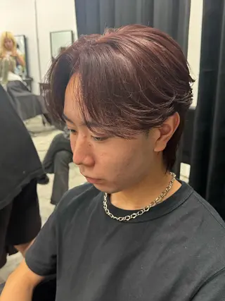 カラー メンズ 岩佐 柚太のヘアスタイル