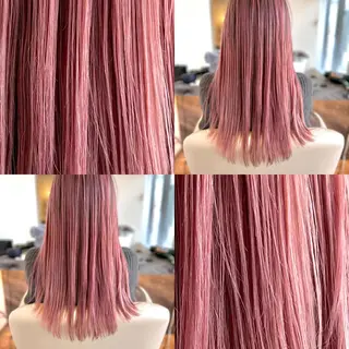 セミロング ブリーチ毛に縮毛矯正 ✨カラー✨山田 正幸のヘアスタイル