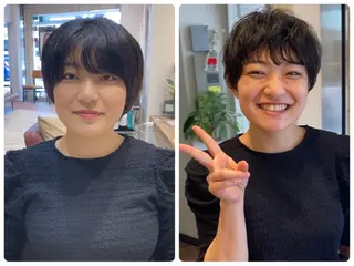 ショート あやかショート 白髪ぼかしのヘアスタイル