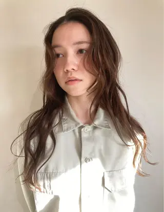 ロング パーマ お洒落ベージュ🤎 代官山shibukiのヘアスタイル