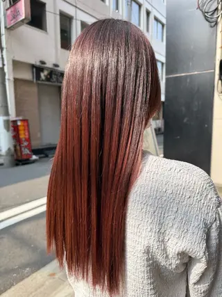 ロング カラー 縮毛矯正/ /関内/あべももこのヘアスタイル