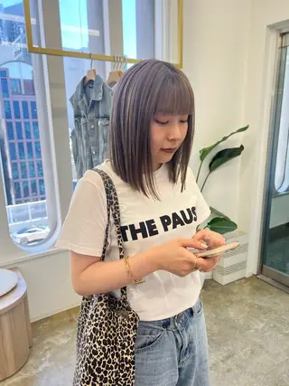 ミディアム カラー SUNDAZED Sayakaのヘアスタイル