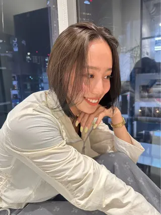 ミディアム カラー 可愛いベージュ作る 美容師/あかね🧸のヘアスタイル
