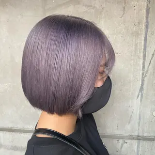 ミディアム 透け感ベージュ /ミハルのヘアスタイル