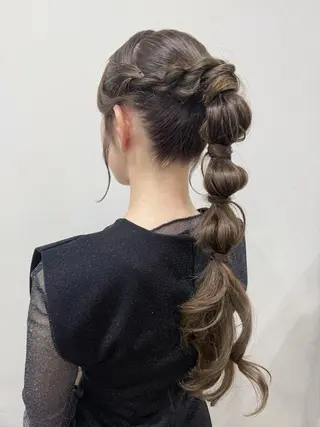 ロング ヘアアレンジ 韓国風パーマ/ヘア セット/店長みづきのヘアスタイル