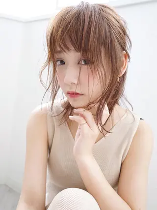 ミディアム カラー ヘアアレンジ 花井 啓好のヘアスタイル